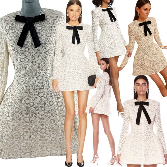 lace elegant dresses Champagne Shimmery Lace Bodycon Wedding Dress Overskirt Light Ivory